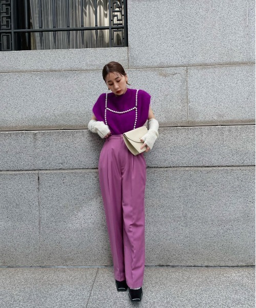 Ameri（アメリ）の「DROP PEARL SUSPENDER PANTS（その他パンツ）」 - WEAR