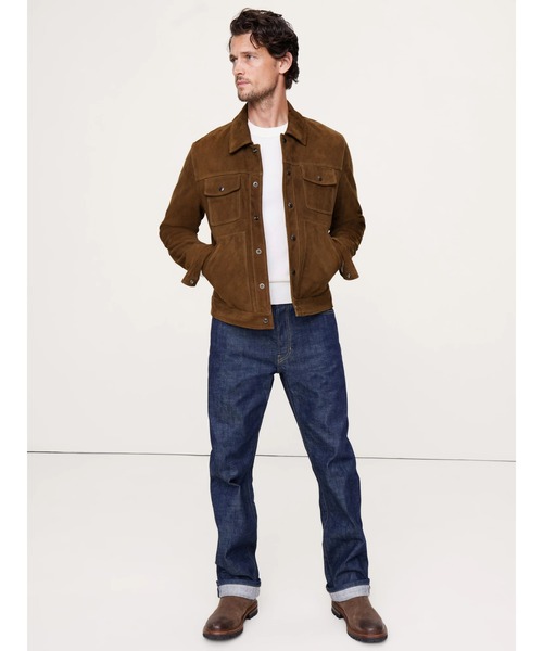 スエードレザー トラッカージャケット（その他アウター）｜BANANA