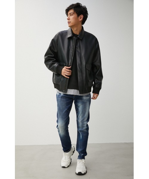 AZUL by moussy（アズールバイマウジー）の「FAUX LEATHER A-2 FLIGHT