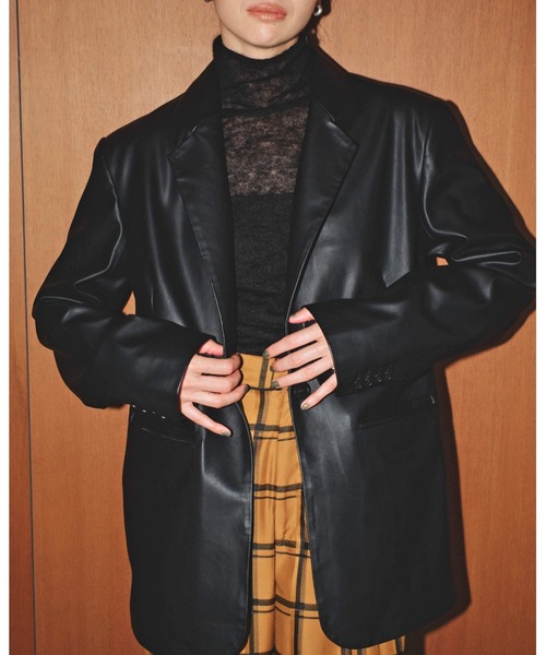 TODAYFUL（トゥデイフル）の「エコレザーテイラージャケット