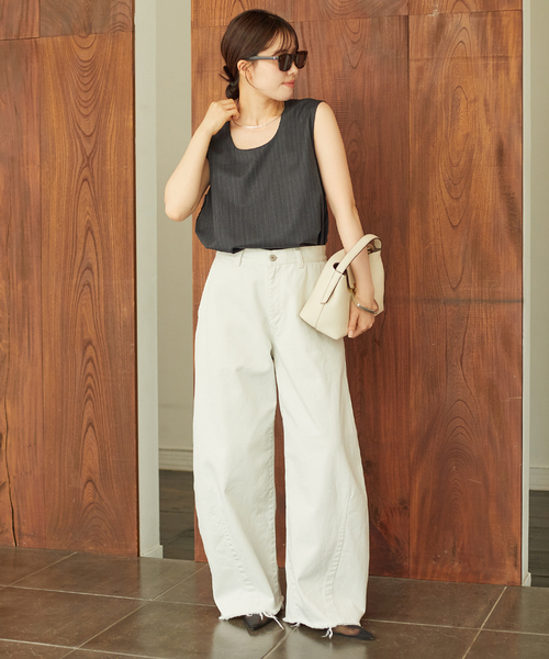 plage（プラージュ）の「《WEB限定追加》balloon tapeared パンツ