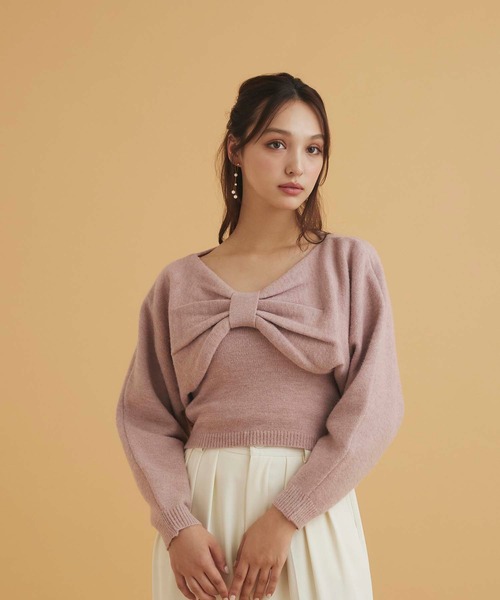 セール】リボンニットアンサンブル（ニット/セーター）｜fifth