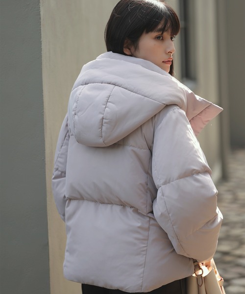 セール】【アウター総選挙3位】フード取り外し可能軽量ダウンブルゾン