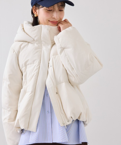 セール】【アウター総選挙3位】フード取り外し可能軽量ダウンブルゾン