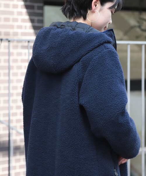 ◇【WEB限定】【TAION/タイオン】別注ボア×ダウンフードコート