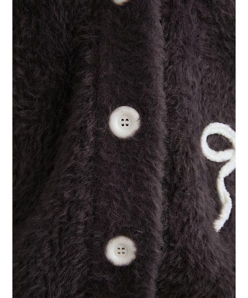 セール】リボンフェザーカーディガン（ルームウェア/パジャマ