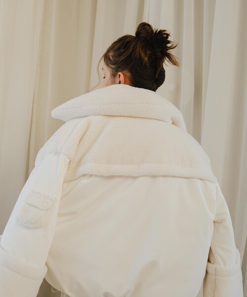 STUDIOUS（ステュディオス）の「【PINUE/ピヌエ】ボアコンビダウン