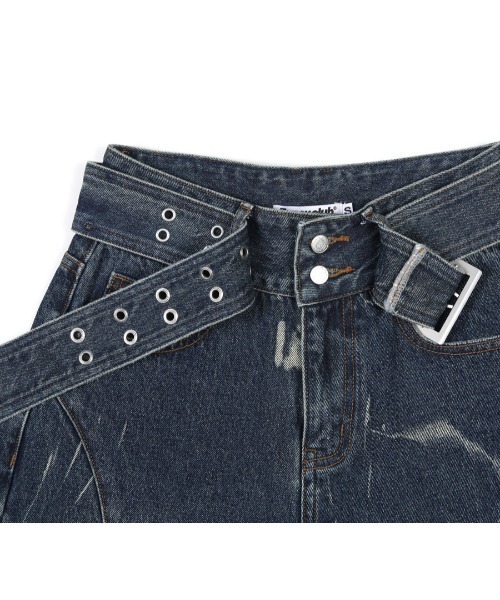 A'GEM/9 × .kom『 FANCY CLUB/ファンシークラブ』/BELT POINT DENIM