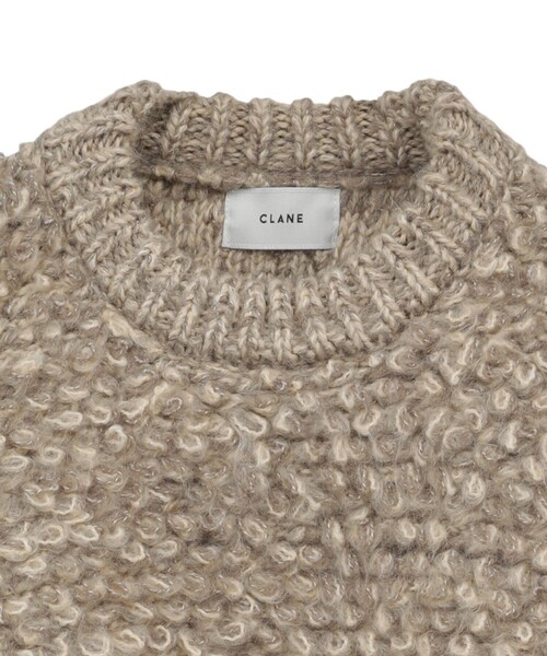 CLANE/クラネ】MIX LOOP MOHAIR KNIT TOPS/ミックスループモヘアニット