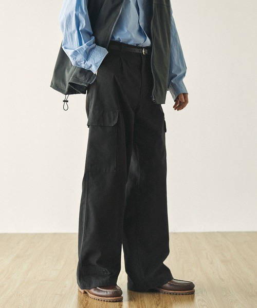 ワイドストレートM-47ミリタリーカーゴパンツ（カーゴパンツ）｜EMMA