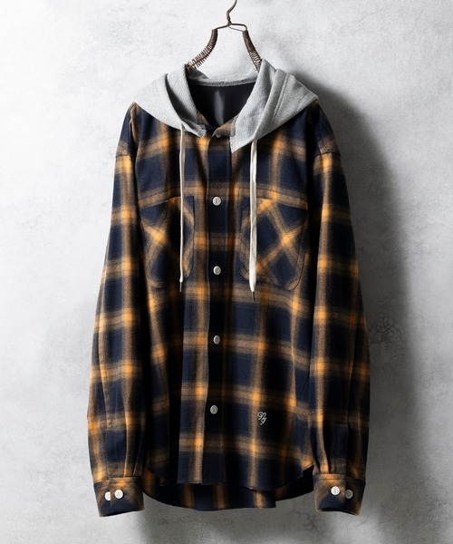 NUMBER (N)INE（ナンバーナイン）の「OMBRE CHECK FLANNEL HOODIE