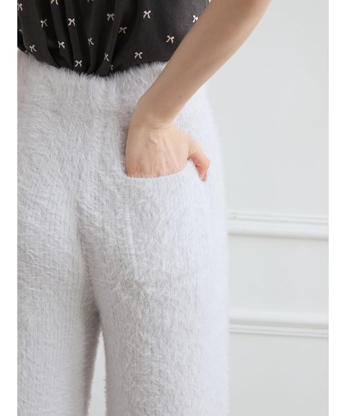 セール】リボンフェザーロングパンツ（ルームウェア/パジャマ