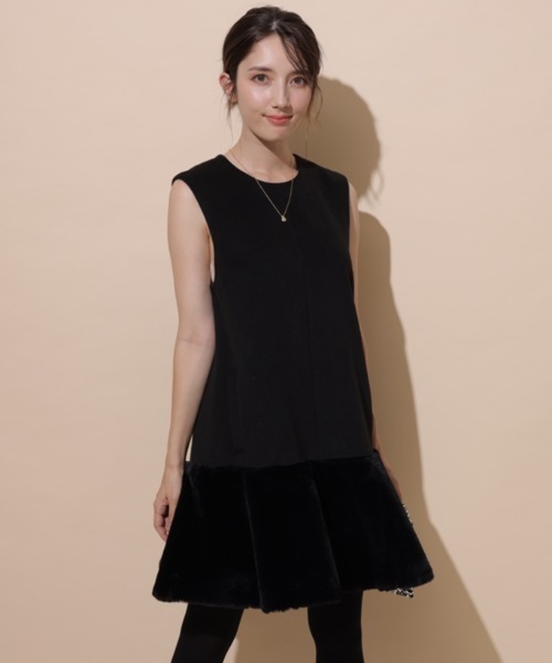 Apuweiser-riche（アプワイザーリッシェ）の「裾ファーミニワンピース