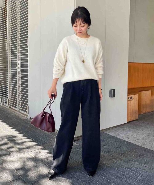 セール】《4サイズ展開》LEDENIM BLUR TUCK TROUSERデニム（デニム