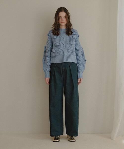 PINUE/ピヌエ】ポップコーンニットトップス（ニット/セーター