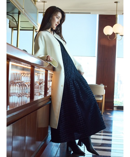 FRAY I.D（フレイアイディー）の「ノーカラーリバーコート（ノーカラー