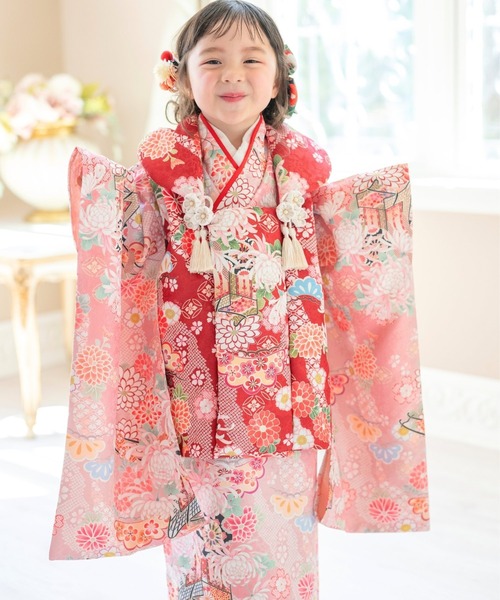 セール】花柄織入り着物ワンピース＆ 被布セット（着物）｜Catherine