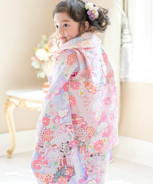 セール】花柄織入り着物ワンピース＆ 被布セット（着物）｜Catherine