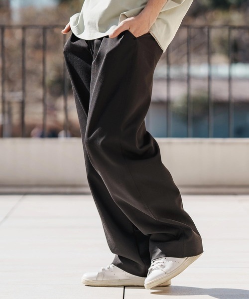 mp13385-ワイドスラックスパンツ（スラックス）｜CAMBIO（カンビオ）の