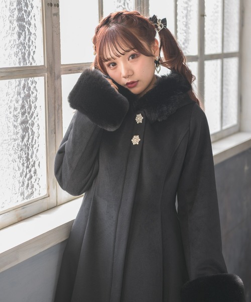 ROJITA（ロジータ）の「【あざと可愛い】バックリボンフーディーコート