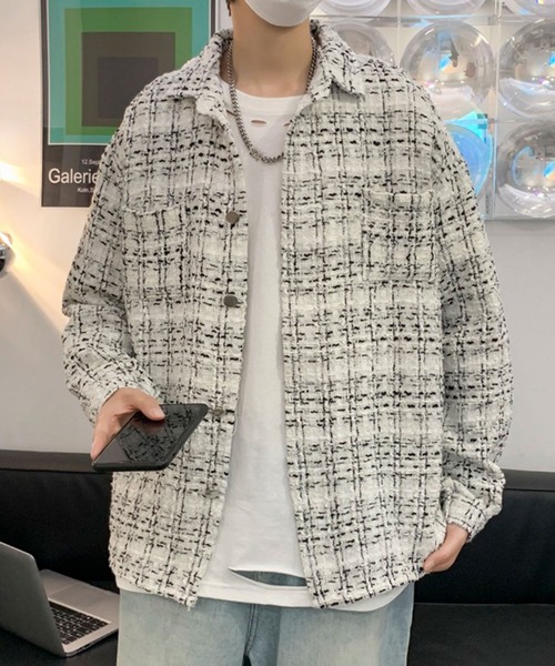 Theater code（シアターコード）の「△tweed shirt jacket/ツイード