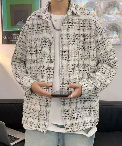 Theater code（シアターコード）の「△tweed shirt jacket/ツイード