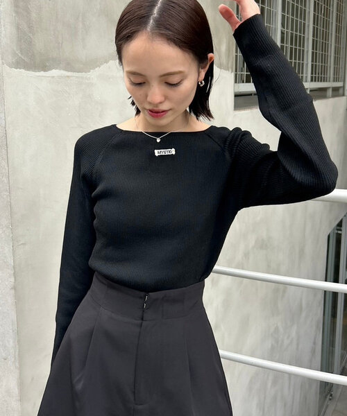 セール】【10色展開/EC限定カラーORG】クルーリブニット（ニット