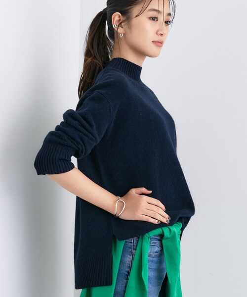 セール】【冬ニット人気NO．1！／カシミヤ混】ミドルゲージハイネック