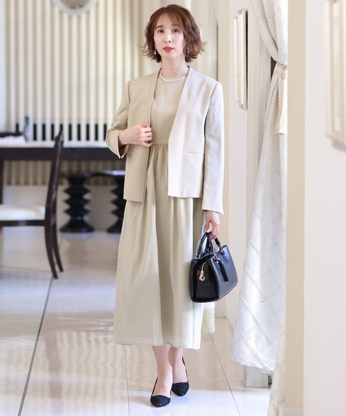 セール】ワンピースノーカラージャケットセレモニースーツ入学式