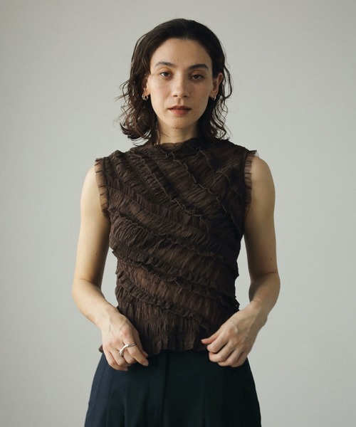 anuke（アンヌーク）の「Tulle Frill Tops（シャツ/ブラウス）」 - WEAR