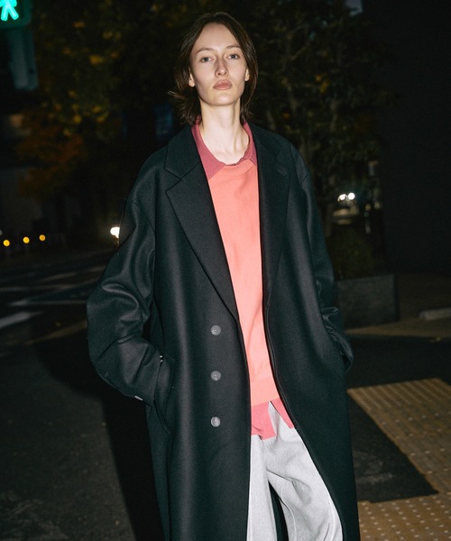 UNISEX》Super170s Prime-Over Melton Chesterfield Coat/プライム