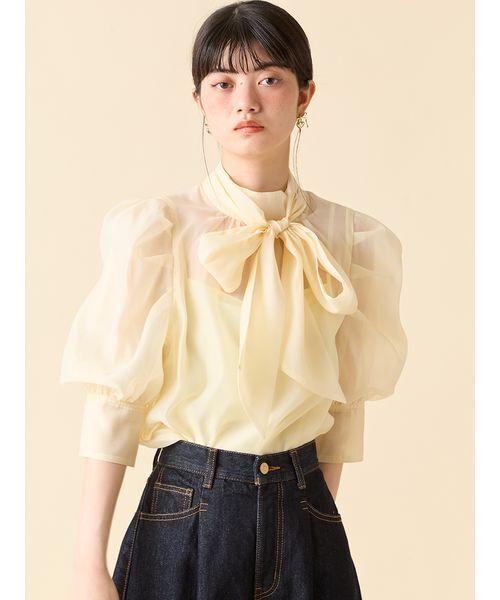 セール】オーガンザボウタイブラウス（シャツ/ブラウス）｜LILY BROWN