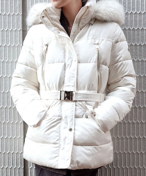 セール】ベルテッド フォー ジップ パファージャケット（ダウン