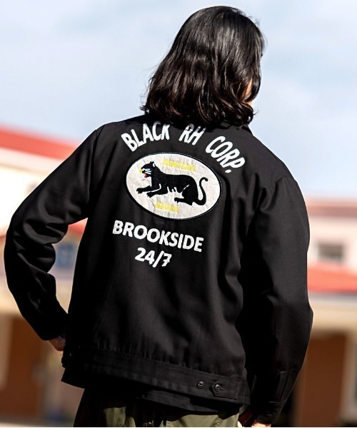 ALCARZA/アルカーザ』ワッペンジップアップジャケット(黒豹