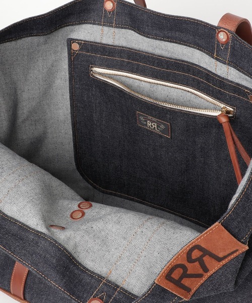レザートリム デニム トート（トートバッグ）｜RRL（ダブル アール