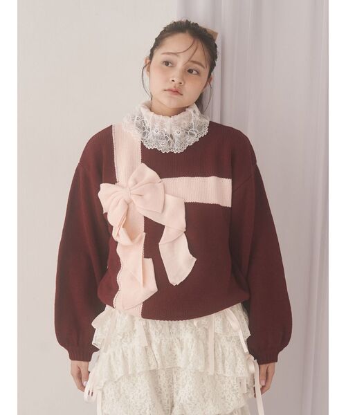 セール】プレゼントリボンニット（ニット/セーター）｜merry jenny