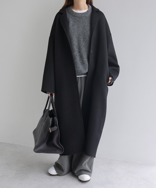 セール】【新色追加】リバーロングコクーンコート（チェスターコート