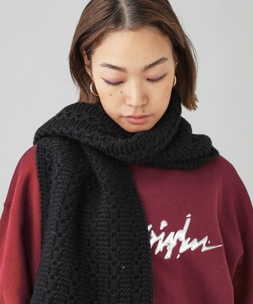 X-girl（エックスガール）の「FRINGE KNIT SCARF（マフラー）」 - WEAR
