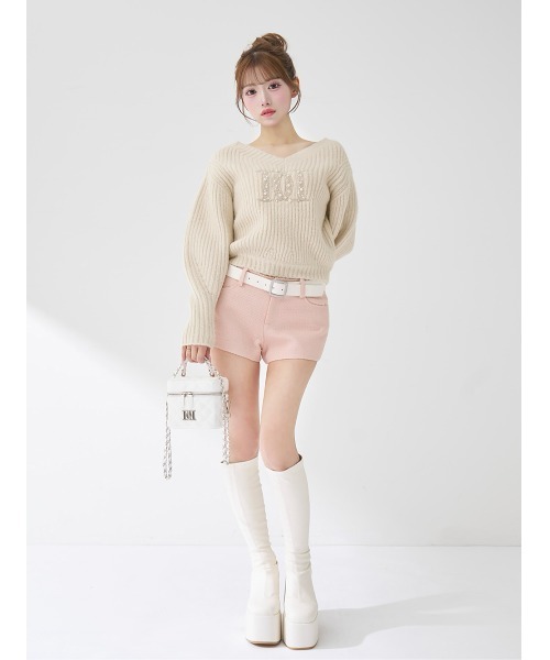 ファンシービーズDDロゴボリュームニットトップス（ニット/セーター