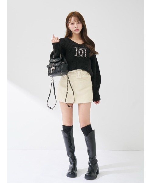 ファンシービーズDDロゴボリュームニットトップス（ニット/セーター