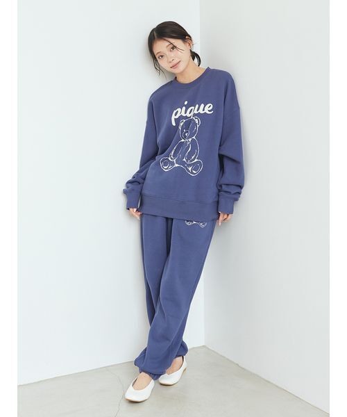 セール】【UNISEX】裏毛ワンポイントロングパンツ（ルームウェア