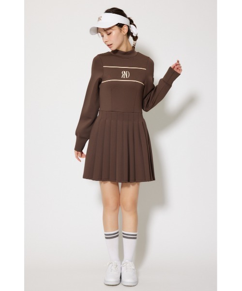 RIENDA GOLF】バックリボンRNDロゴカットワンピース 秋服 冬服
