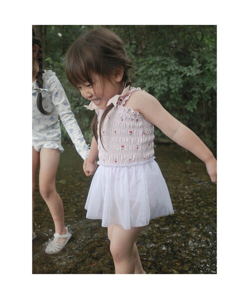 セール】【UVカット/ベビー＆キッズ】さくらんぼ・花柄チュール