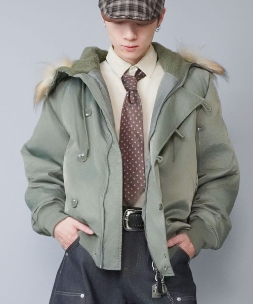 セール】【短丈】中綿N-2Bフライトジャケット/2WAY/フェイクファー