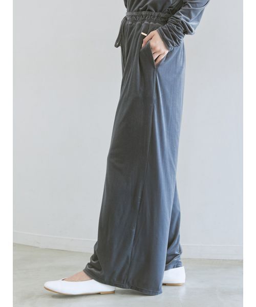 セール】ベロアロングパンツ（ルームウェア/パジャマ）｜gelato pique