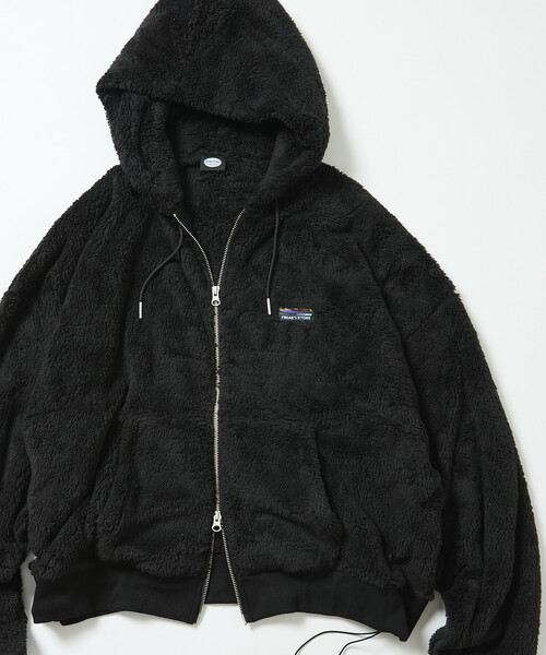 セール】限定展開 リラックスフィット ワンポイント シャギーフリース