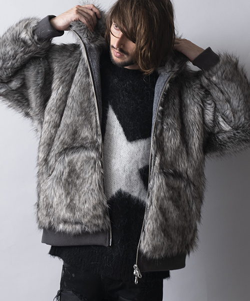 NO ID.（ノーアイディ）の「mj5956-フェイクファーフーデッドBLZ