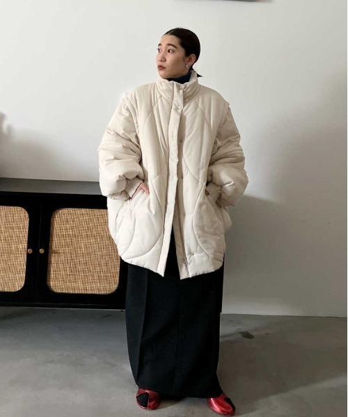 Ameri（アメリ）の「2WAY WAVE STITCH PADDED JACKET（その他アウター