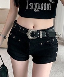 デニムパンツ（ブラック/黒色系・ビジュー）ファッション通販 - ZOZOTOWN