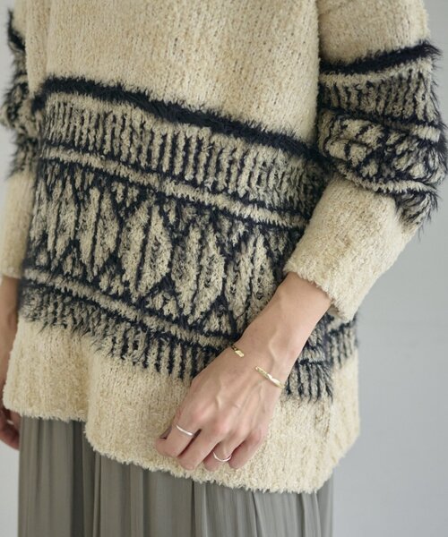 ビッグフェアアイル柄プルオーバー（ニット/セーター）｜BEARDSLEY